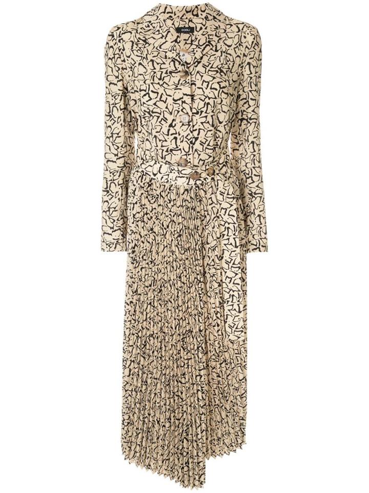 Goen.j Simone Leopard Print Dress - Yellow