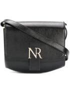 Nina Ricci Logo Plaque Shoulder Bag - Black