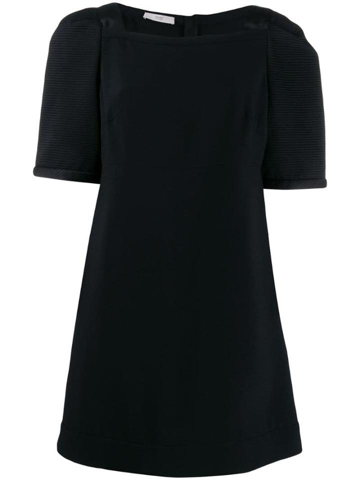 Prada Pre-owned Oversized Sleeves Short Dress - Black