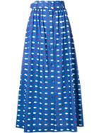 Vivetta Lips And Clouds Printed Skirt - Blue