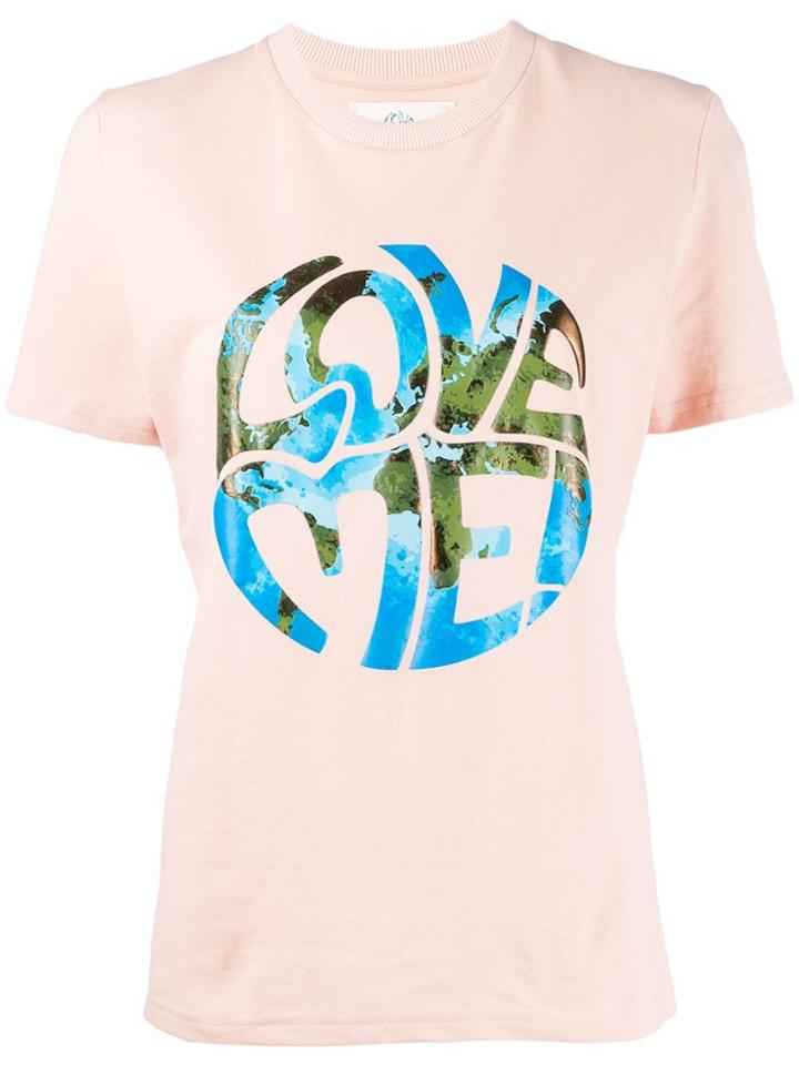 Alberta Ferretti Love Me! Stamped Design T-shirt - Pink