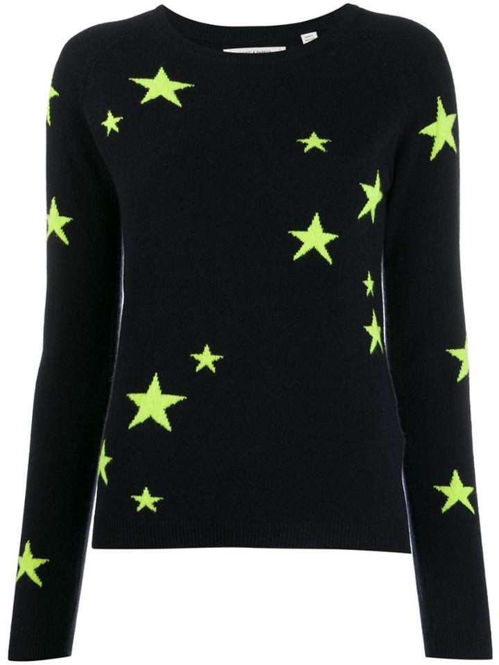 Chinti & Parker Cashmere Fluorescent Star Jumper - Blue