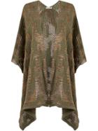 Cecilia Prado Fringe Knitted Shawl, Women's, Green, Acrylic/polyamide/viscose