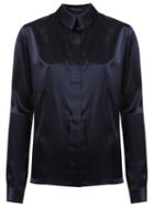 Gloria Coelho Classic Shirt, Women's, Size: G, Blue, Silk/polyamide/polyester