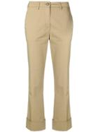 Fay Cropped Mid-rise Trousers - Neutrals