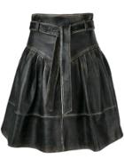 Miu Miu Lambskin Skirt - Black