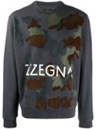 Z Zegna Camouflage Print Sweatshirt - Grey