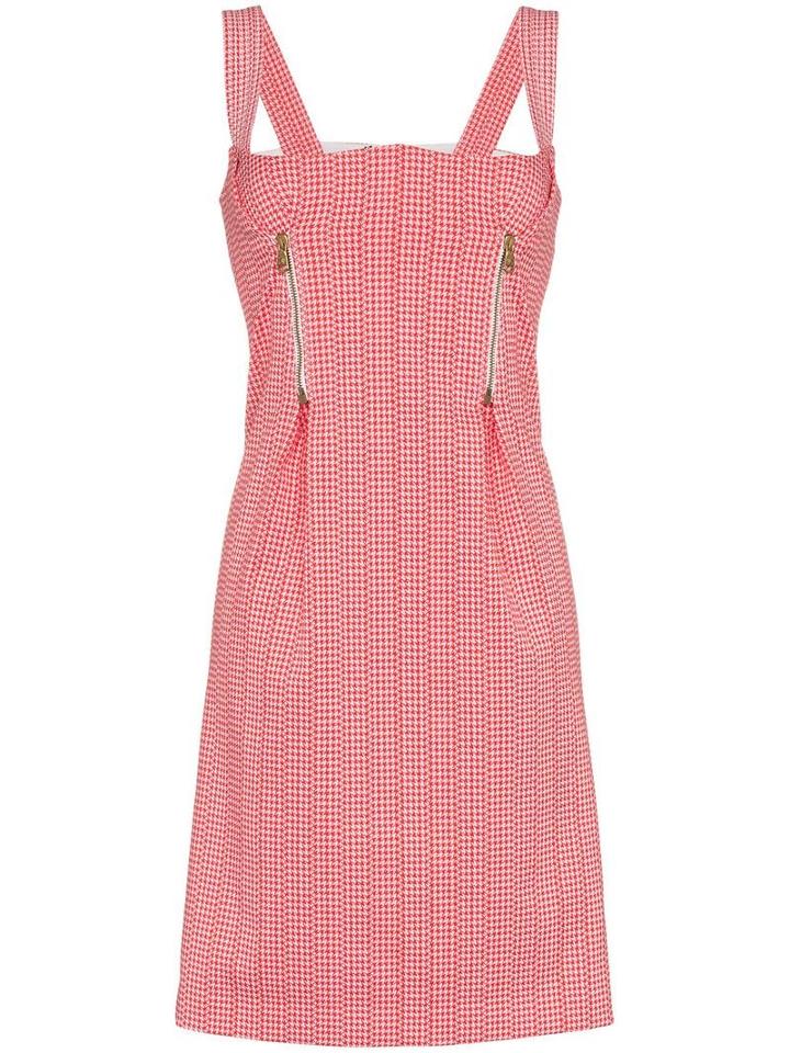 Versace Houndstooth Dress - Red