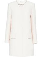 Miu Miu Embellished Cady Coat - Neutrals