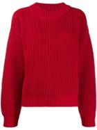 Msgm Ribbed Sweater - Red