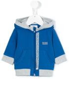 Boss Kids - Zip-up Hooded Sweatshirt - Kids - Cotton/spandex/elastane - 6 Mth, Infant Boy's, Blue