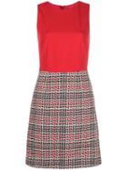 Paule Ka Check Shift Dress - Red