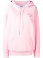 Courrèges Embroidered Logo Hoodie - Pink