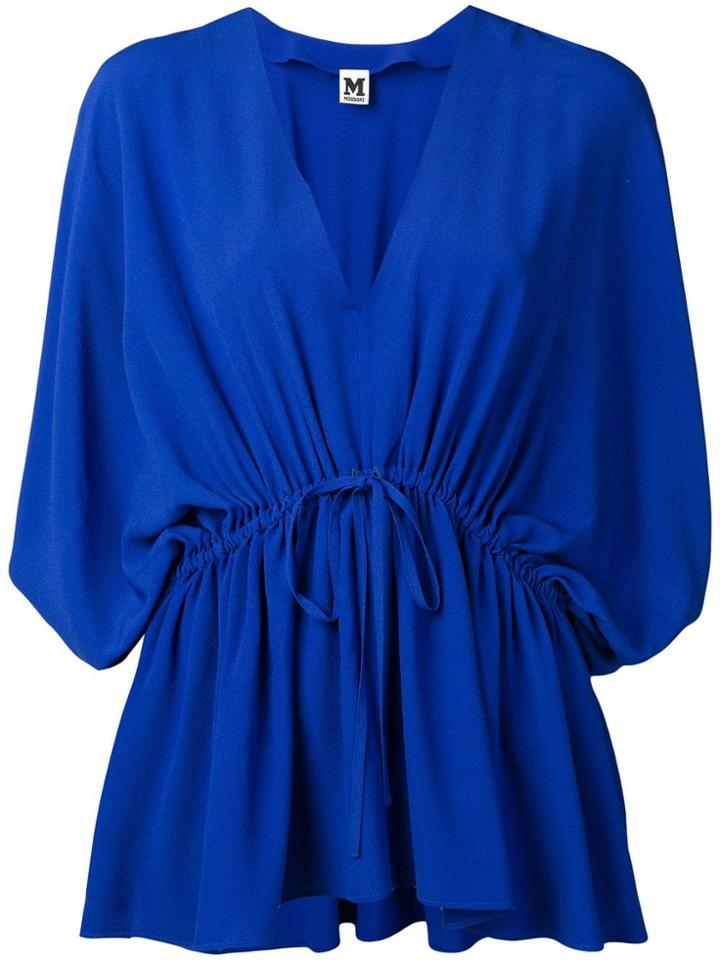 M Missoni Drawstring Waist Blouse - Blue