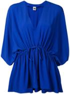 M Missoni Drawstring Waist Blouse - Blue