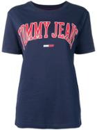Tommy Jeans Logo Print Crew Neck T-shirt - Blue