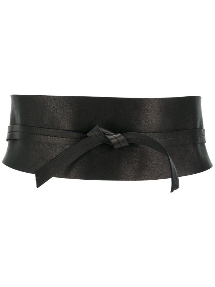 Local Tie Waist Wide Belt - Black