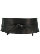 Local Tie Waist Wide Belt - Black