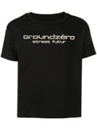 Ground Zero Logo Print T-shirt - Black
