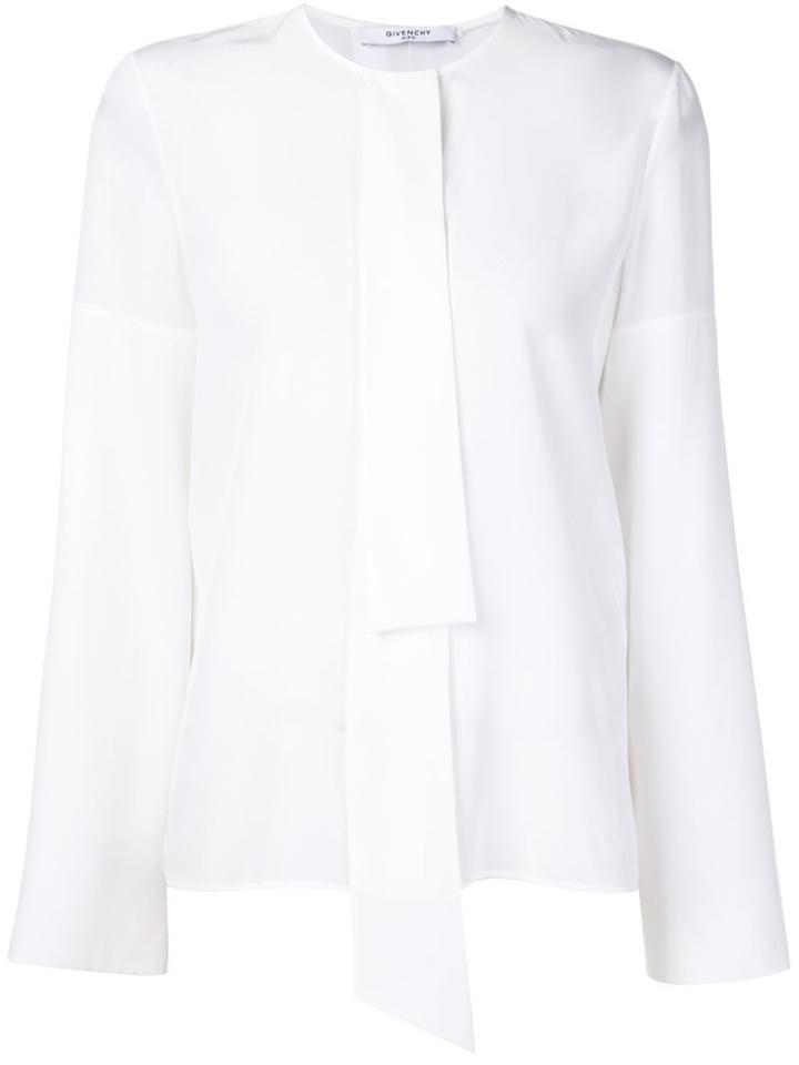 Givenchy Pussy Bow Blouse, Women's, Size: 38, White, Silk