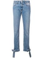 Msgm Bow-cuff Jeans - Blue
