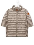 Save The Duck Kids Cropped Sleeves Padded Coat, Girl's, Size: 14 Yrs, Nude/neutrals