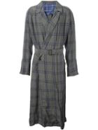 Haider Ackermann Check Print Belted Long Coat