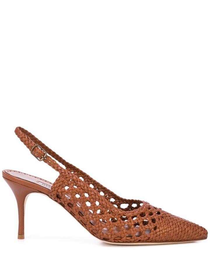 Manolo Blahnik Baske Sandals - Brown