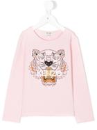 Kenzo Kids - Printed Tiger T-shirt - Kids - Cotton/spandex/elastane - 12 Yrs, Pink/purple