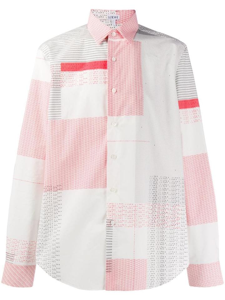 Loewe Typewriter Print Long-sleeved Shirt - White