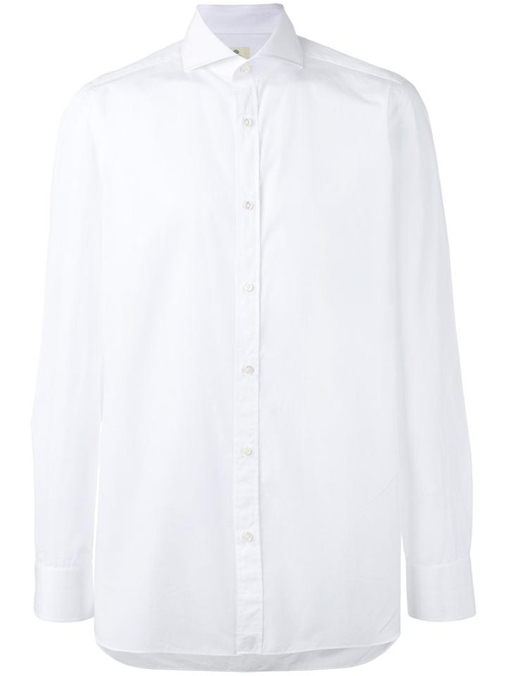 Borrelli Classic Shirt, Men's, Size: 42, White, Cotton