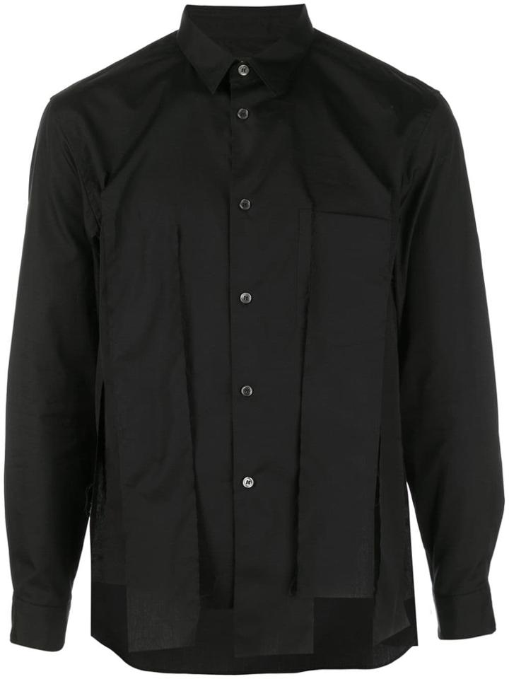 Comme Des Garçons Homme Plus Front Slit Shirt - Black