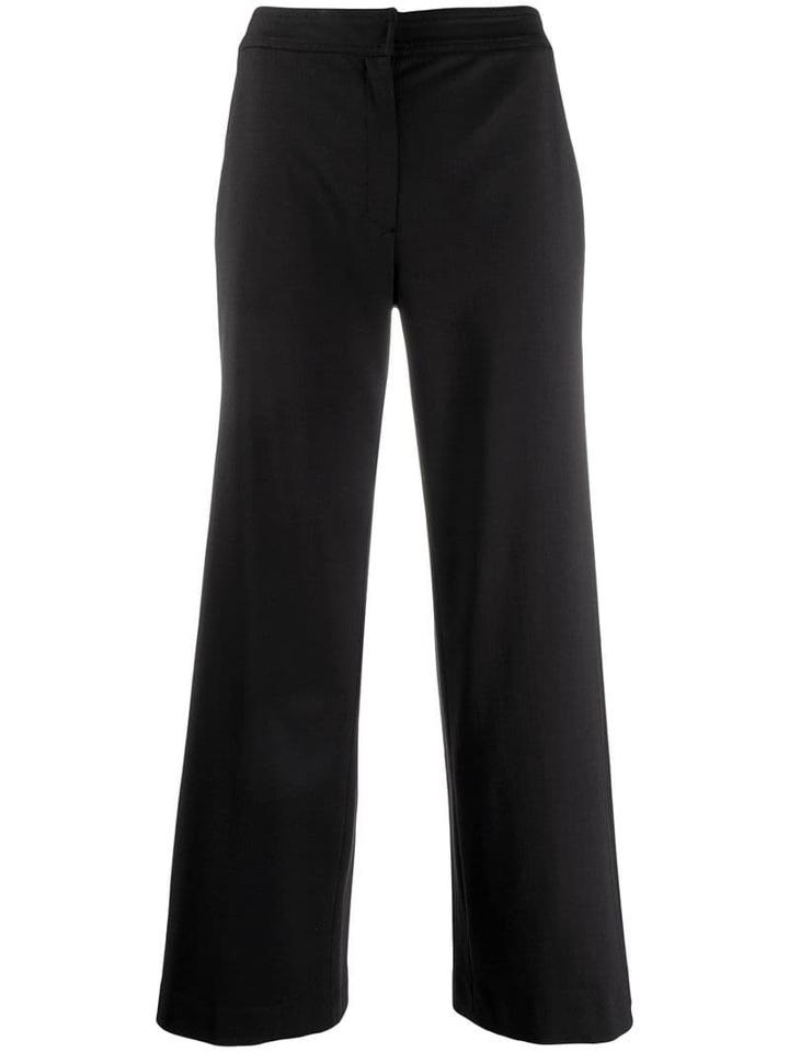 Christian Dior Pre-owned Cropped Wide-leg Trousers - Black