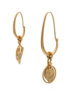 Givenchy Gold Metallic Heart Earrings