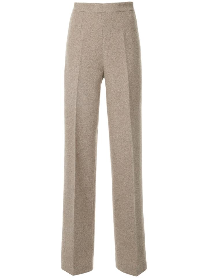 Ermanno Scervino Knitted High Waist Trousers - Nude & Neutrals