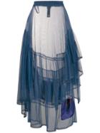 Barbara Bologna Asymmetric Flared Skirt - Blue