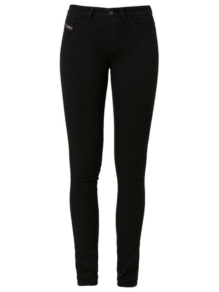 Diesel Stretch Super Skinny Jeans, Women's, Size: 28, Black, Cotton/elastodiene/polyester