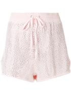 Juicy Couture Swarovski Embellished Velour Shorts - Pink & Purple