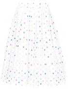 Ultràchic Rain Print Midi Skirt - White
