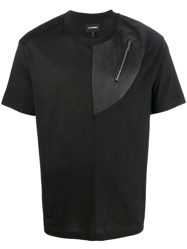 Les Hommes Zipped Pocket T-shirt - Black