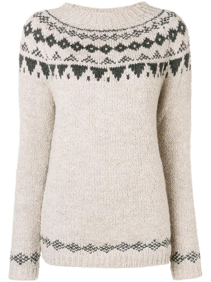 Woolrich Geometric Knit Sweater - Nude & Neutrals