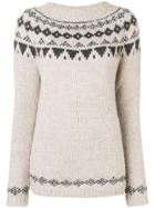 Woolrich Geometric Knit Sweater - Nude & Neutrals