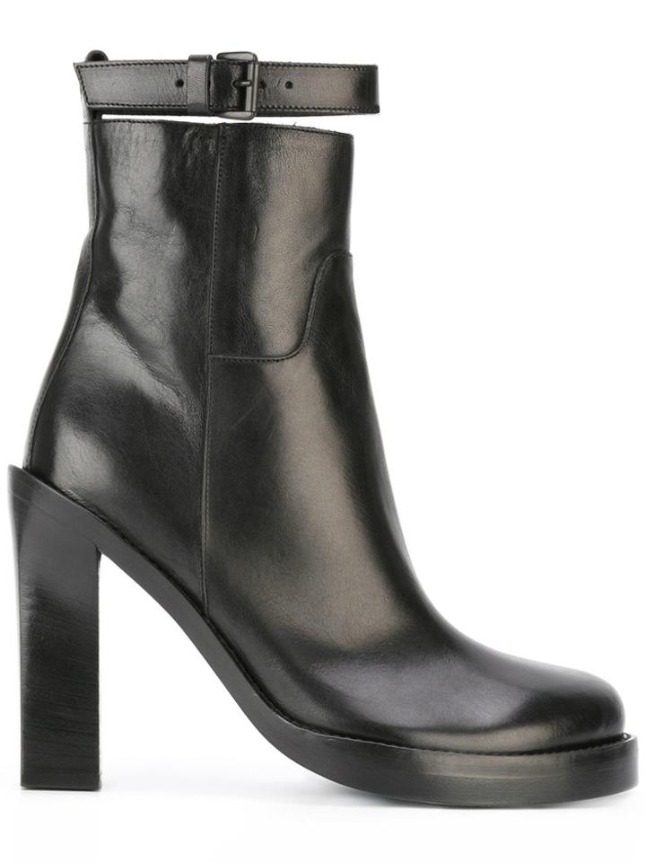 Ann Demeulemeester Platform Ankle Boots - Black