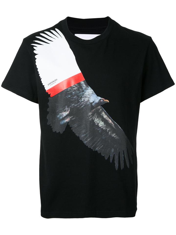 Yoshio Kubo - Eagle Print T-shirt - Men - Cotton - 1, Black, Cotton