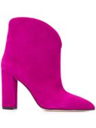 Paris Texas Western Pointed Ankle Boots - Pink