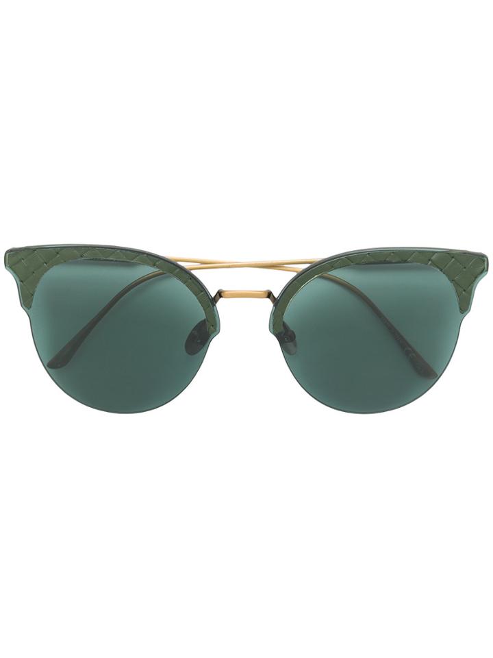 Bottega Veneta Eyewear Cat Eye Sunglasses - Green