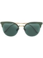 Bottega Veneta Eyewear Cat Eye Sunglasses - Green