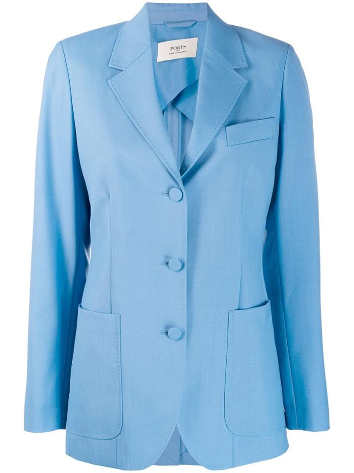 Ports 1961 Single Breasted Blazer - Blue