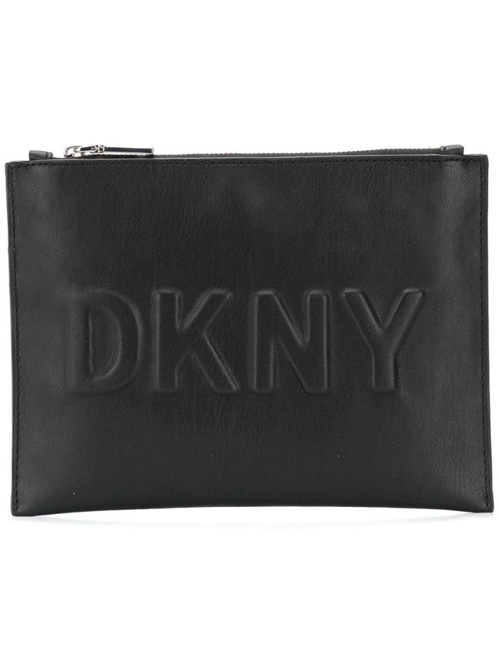 Dkny Embossed Logo Pouch - Black
