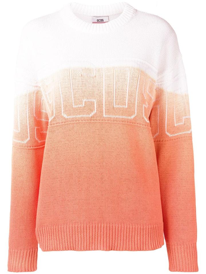 Gcds Knitted Gradient Dye Jumper - Orange